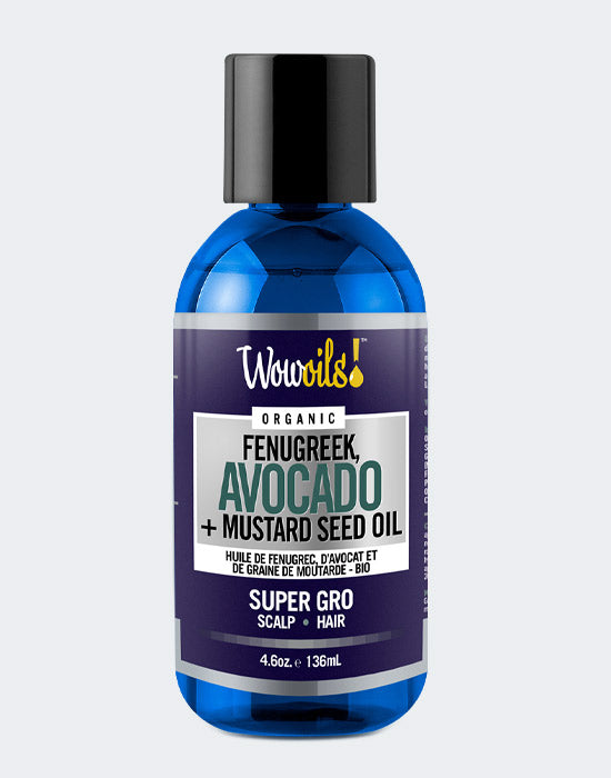 Wow Oils - Organic Super Gro Fenugreek, Avocado & Mustard Seed Oil