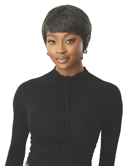 Fab & Fly Celia human hair classic pixie wig front view