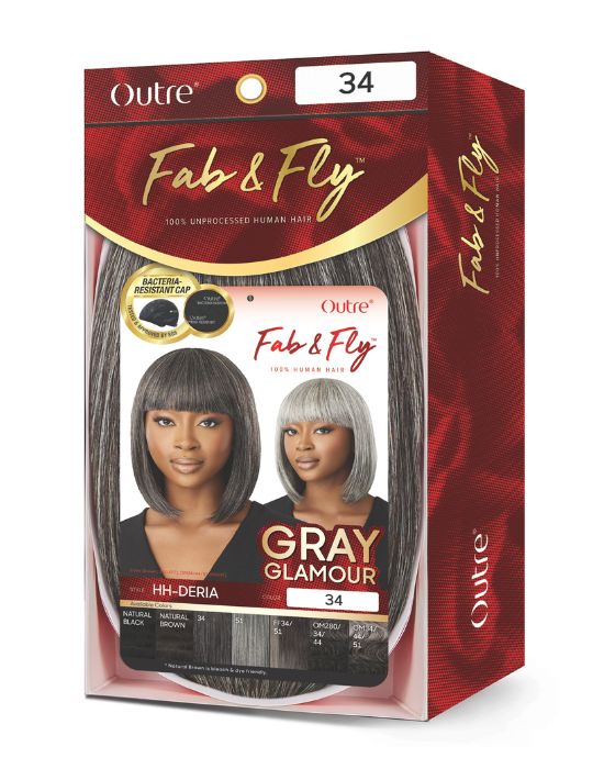 Fab & Fly Deria human hair bob wig packaging