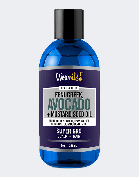 Wow Oils - Organic Super Gro Fenugreek, Avocado & Mustard Seed Oil